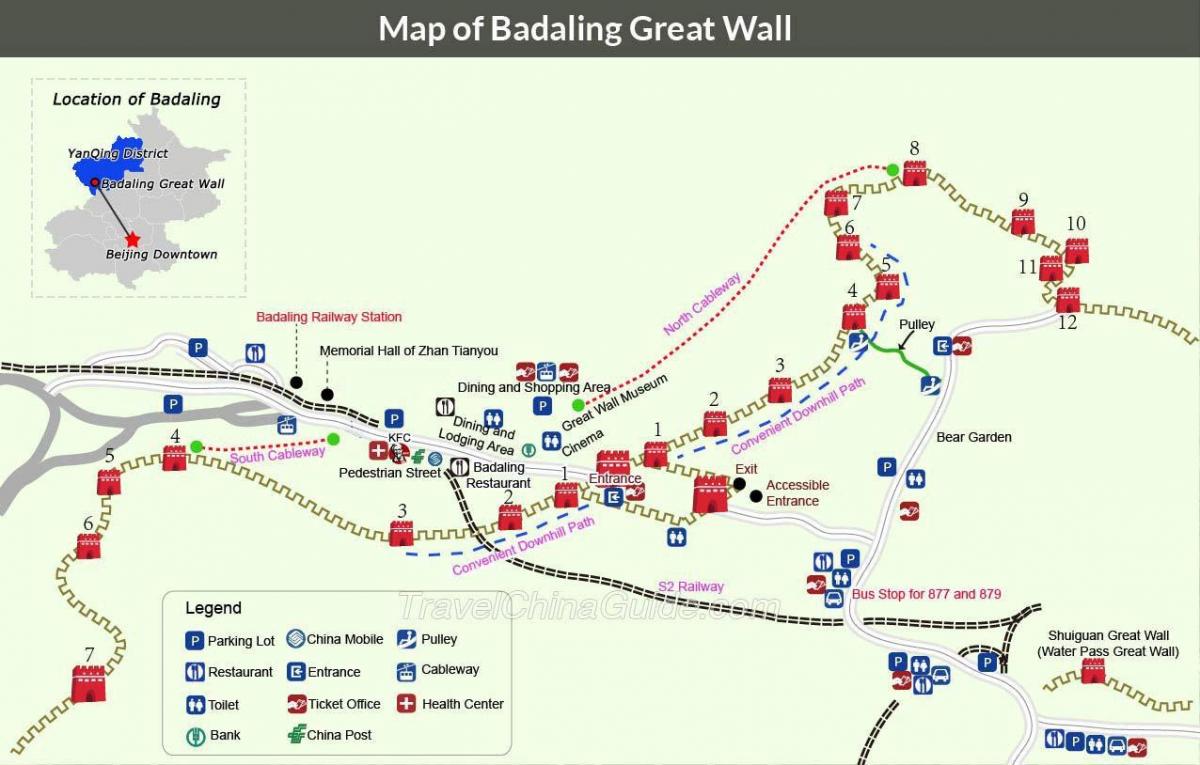 Beijing great wall mapa