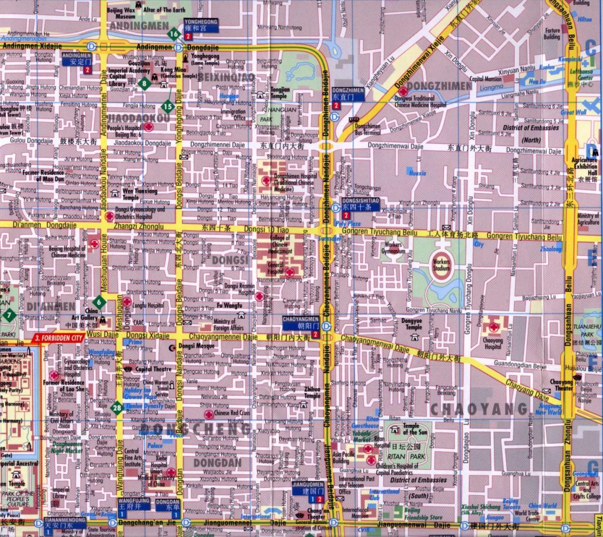 el distrito de chaoyang de Beijing mapa