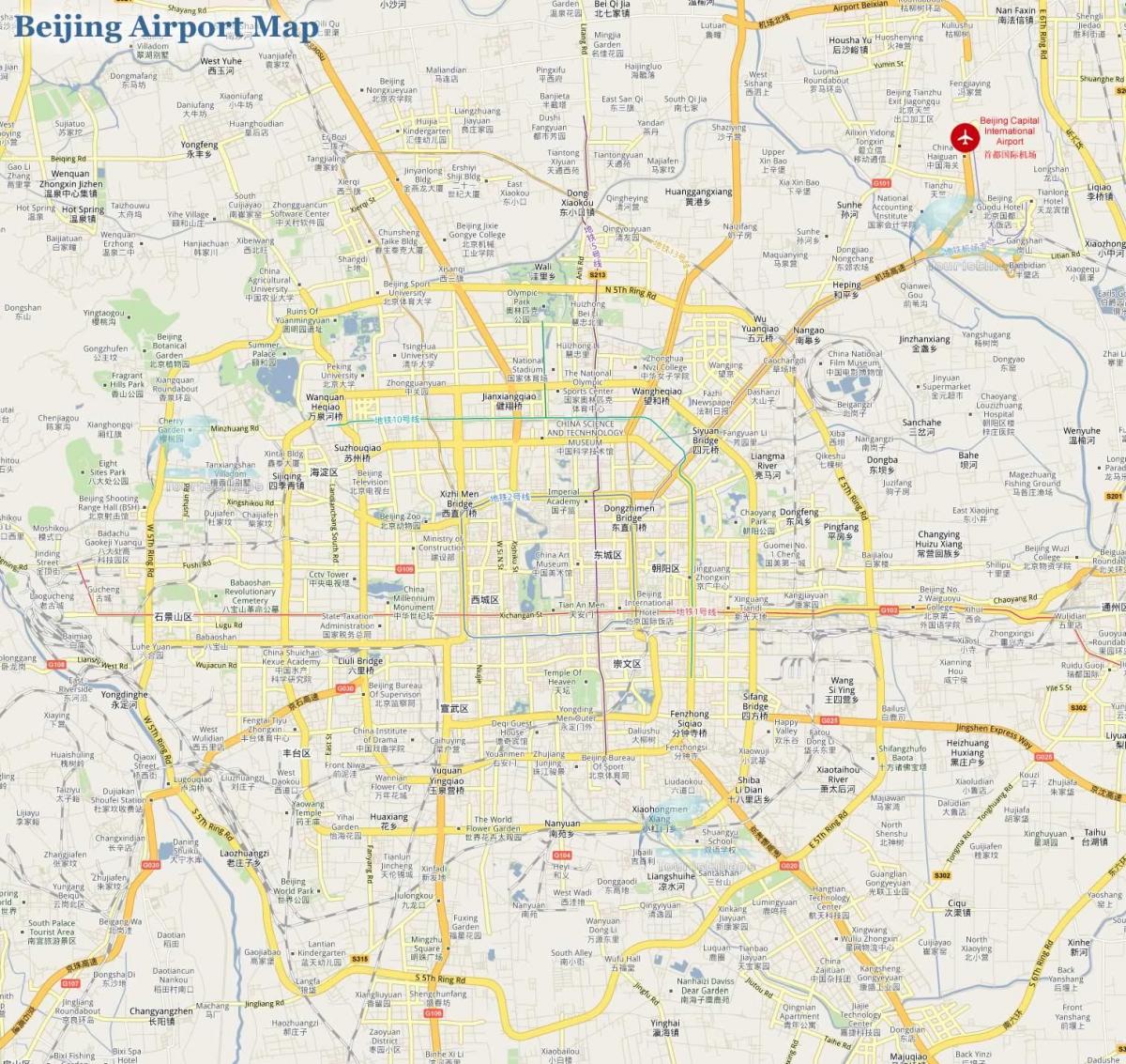Beijing capital airport mapa