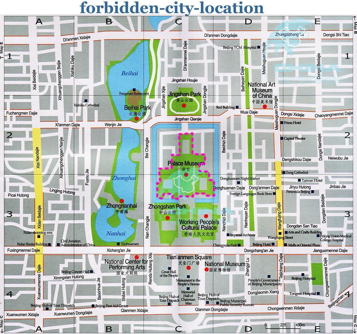 mapa de la ciudad prohibida mapa detallado