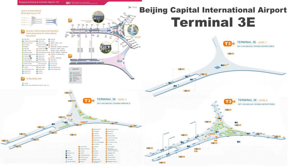 De Beijing de la terminal 3 del mapa