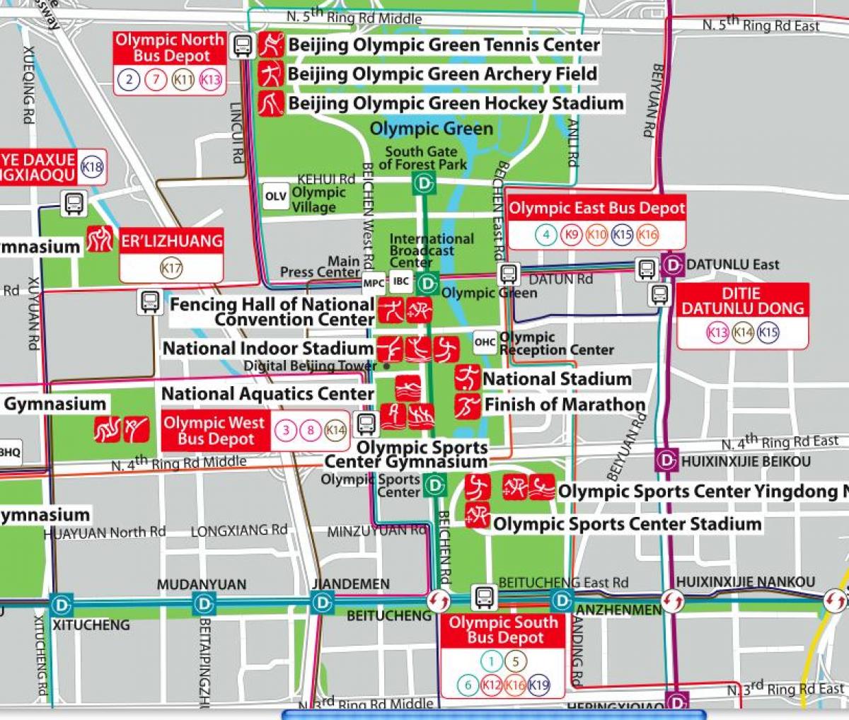 mapa de Beijing olympic park