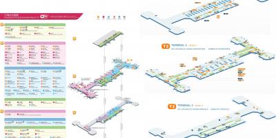 Beijing aeropuerto terminal 2 del mapa
