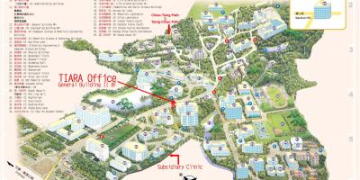El mapa del campus de la universidad de Tsinghua