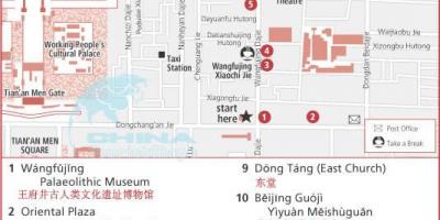 La calle Wangfujing mapa