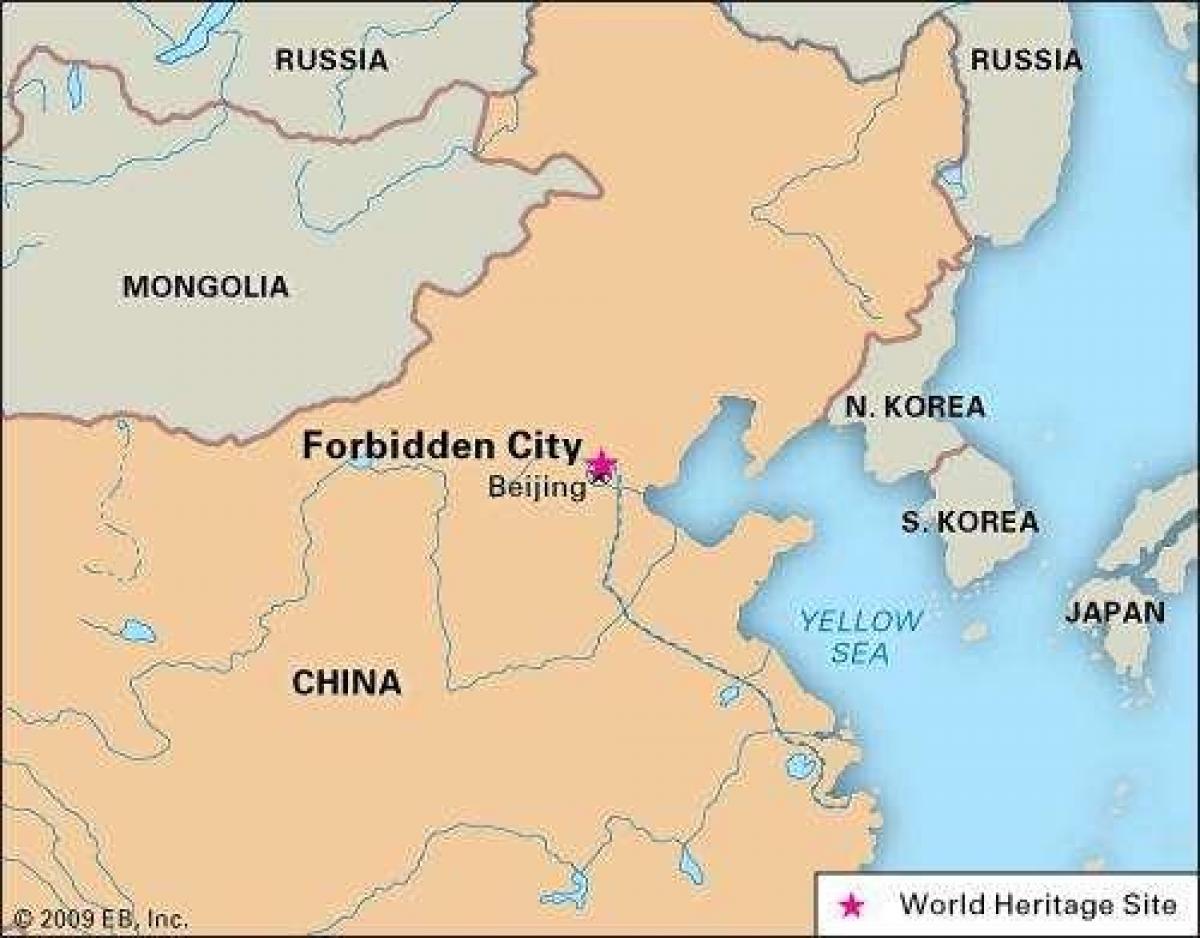 la ciudad prohibida de China mapa