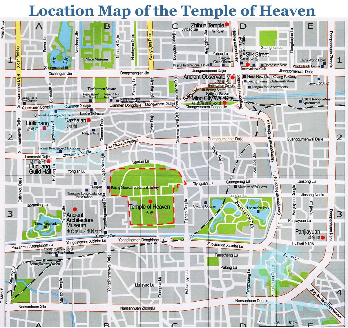 mapa de templo del cielo 