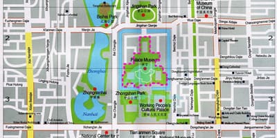 Mapa de Beijing atracciones turísticas