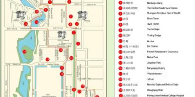 Mapa de Beijing hutong
