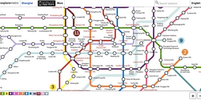 Explorar el mapa del metro de Beijing