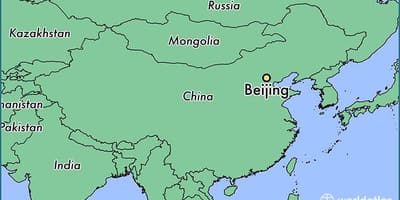 Mapa de Beijing ubicación en el mundo