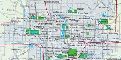 Mapa del centro de la ciudad de Beijing