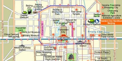 Calle de bares de Sanlitun de Pekín mapa